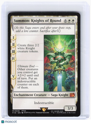 2025 Magic: The Gathering—Summon: Knights of Round #36 (FIN)—Mythic Non-Foil