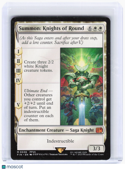 2025 Magic: The Gathering—Summon: Knights of Round #36 (FIN)—Mythic Non-Foil