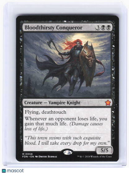 2024 Magic: The Gathering—Bloodthirsty Conqueror #58 Foundations—Mythic Non-Foil