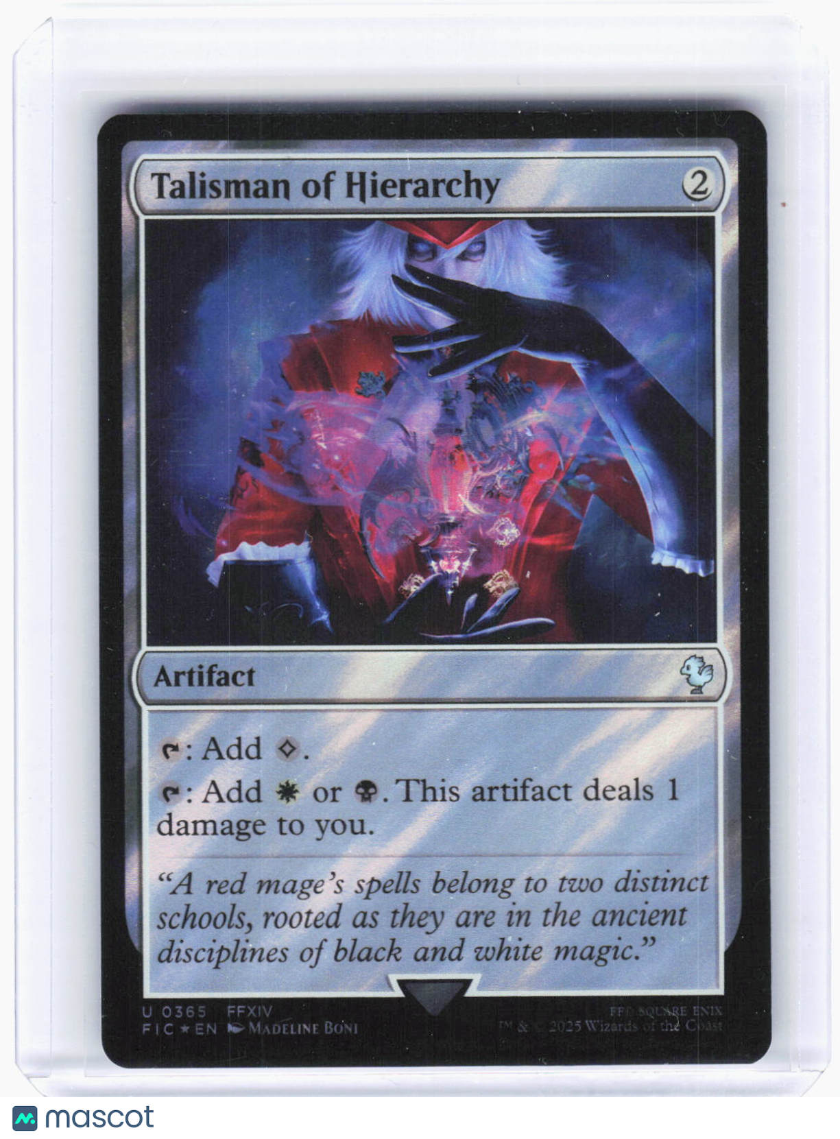2025 Magic: The Gathering—Talisman of Hierarchy #365 (FIC)—Uncommon Foil