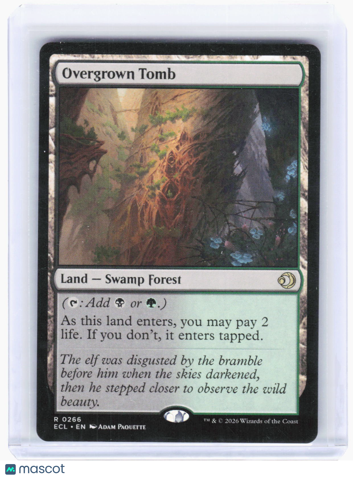 2026 Magic: The Gathering—Overgrown Tomb #266 Lorwyn Eclipsed—Rare Non-Foil