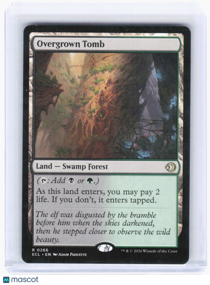 2026 Magic: The Gathering—Overgrown Tomb #266 Lorwyn Eclipsed—Rare Non-Foil