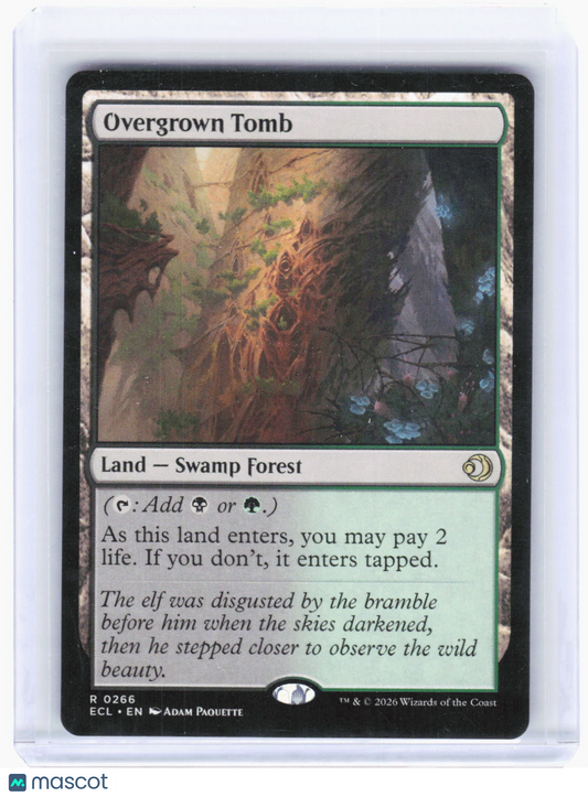 2026 Magic: The Gathering—Overgrown Tomb #266 Lorwyn Eclipsed—Rare Non-Foil