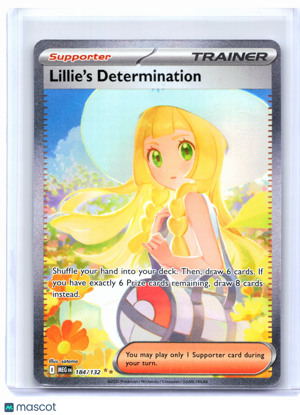 2025 Pokemon—Lillie's Determination #184/132 Mega Evolution—SIR Holo