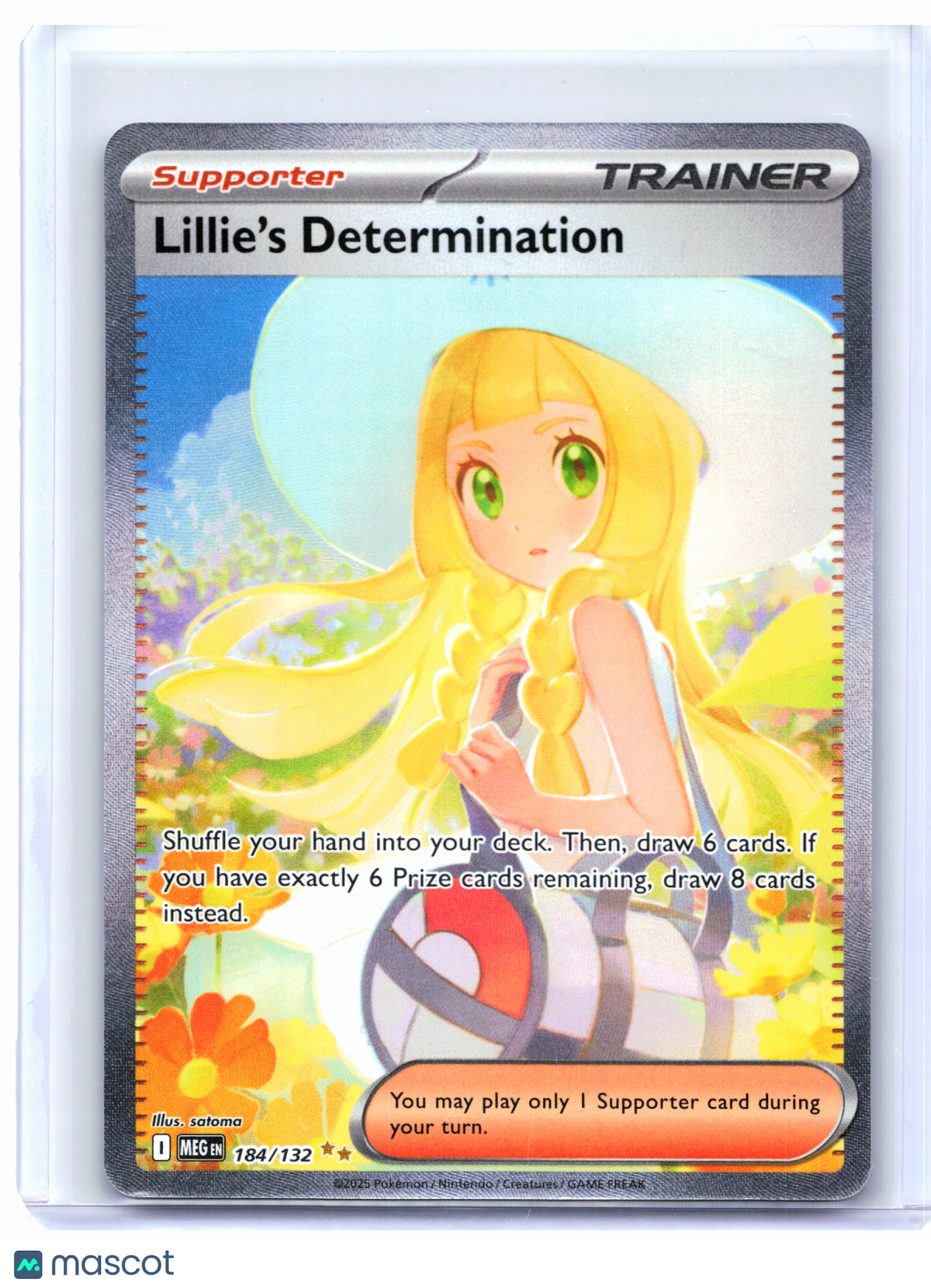 2025 Pokemon—Lillie's Determination #184/132 Mega Evolution—SIR Holo