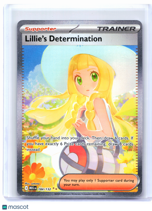 2025 Pokemon—Lillie's Determination #184/132 Mega Evolution—SIR Holo