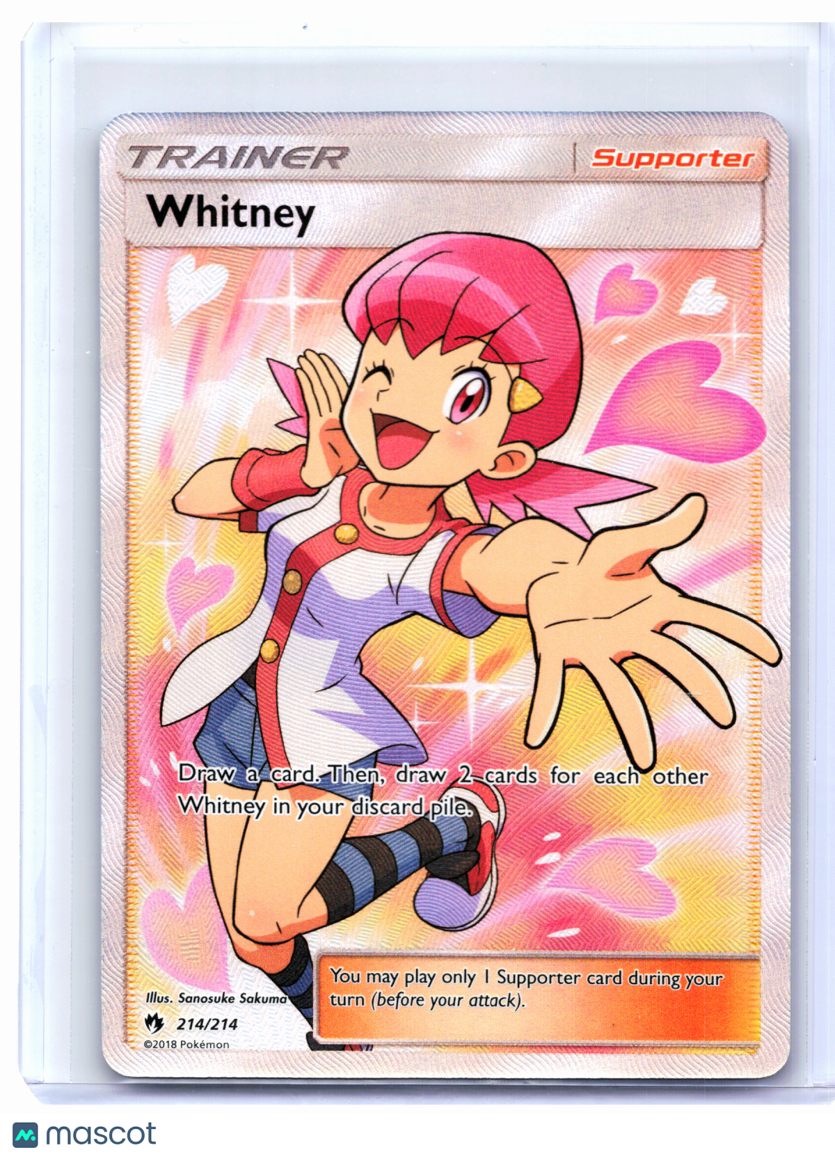 2018 Pokemon—Whitney (Full Art) #214/214 Lost Thunder—Ultra Rare Holo