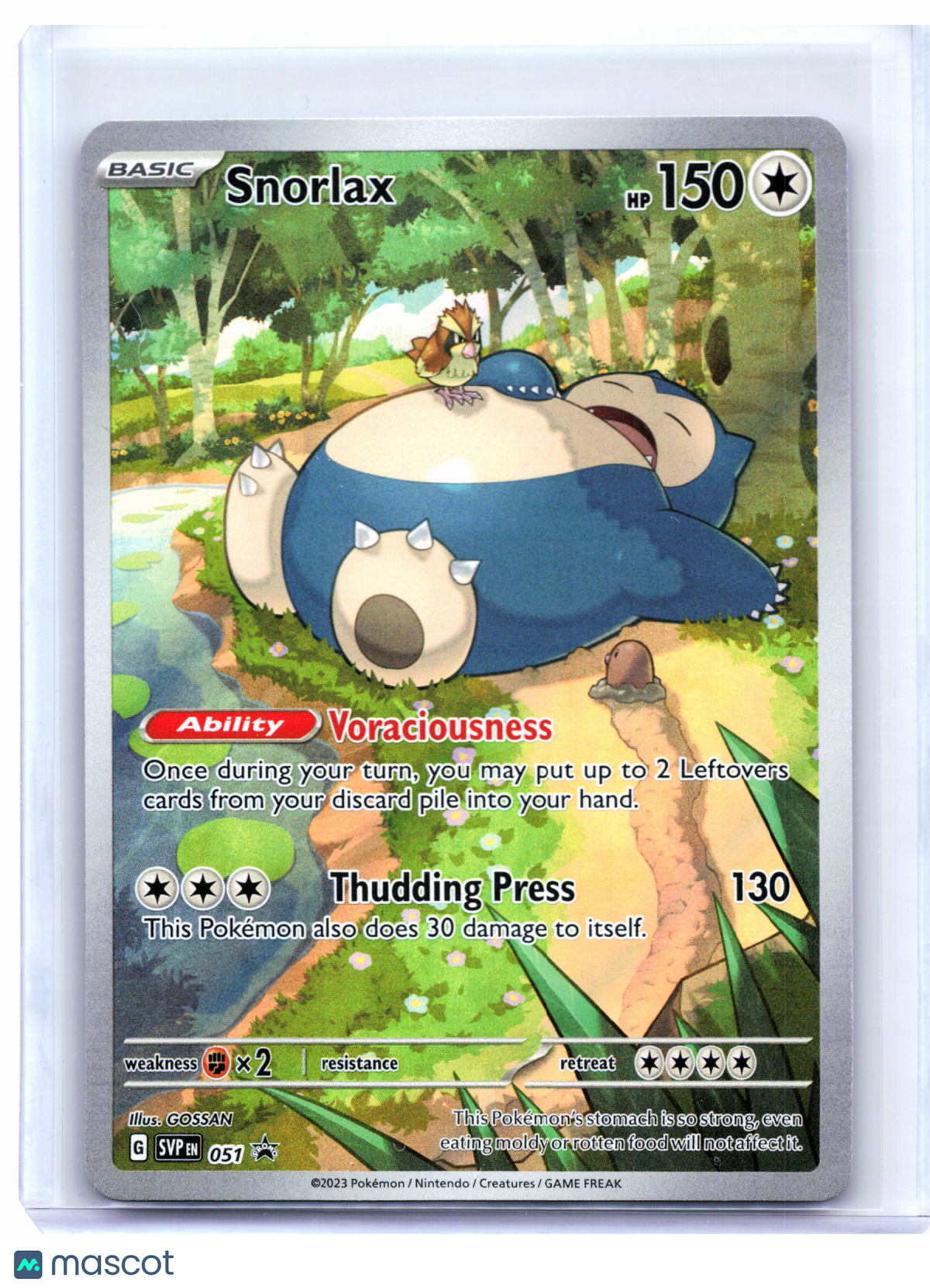 2023 Pokemon—Snorlax #051 Scarlet & Violet Promo—Black Star Promo Holo