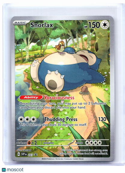 2023 Pokemon—Snorlax #051 Scarlet & Violet Promo—Black Star Promo Holo
