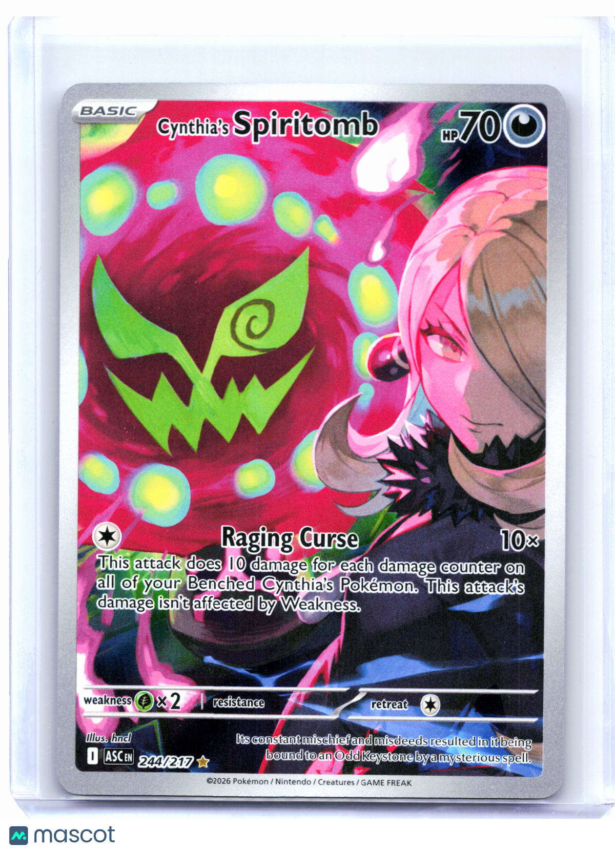 2026 Pokemon—Cynthia's Spiritomb #244/217 Ascended Heroes—Illustration Rare [LP]