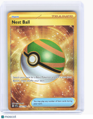 2023 Pokemon—Nest Ball #255/198 Scarlet & Violet Base Set—Hyper Rare Gold
