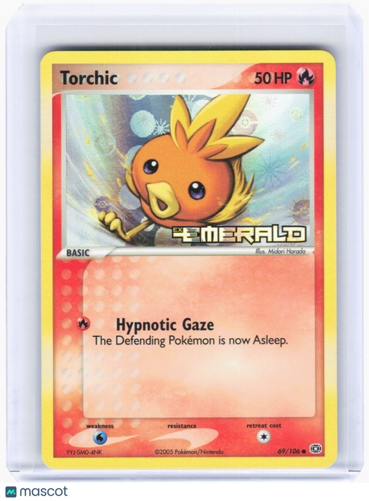 2005 Pokemon—Torchic #69/106 Emerald—Common Reverse Holo (Lightly Played)