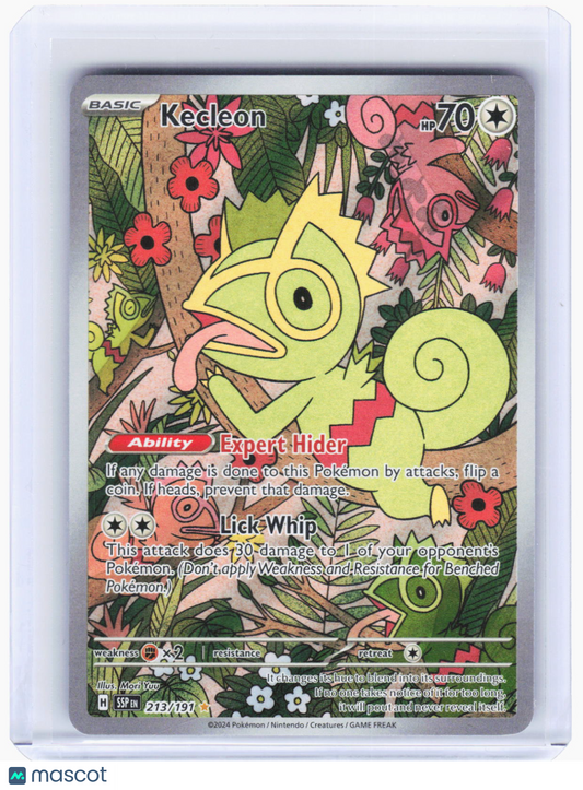 2024 Pokemon—Kecleon #213/191 Surging Sparks—Illustration Rare Foil