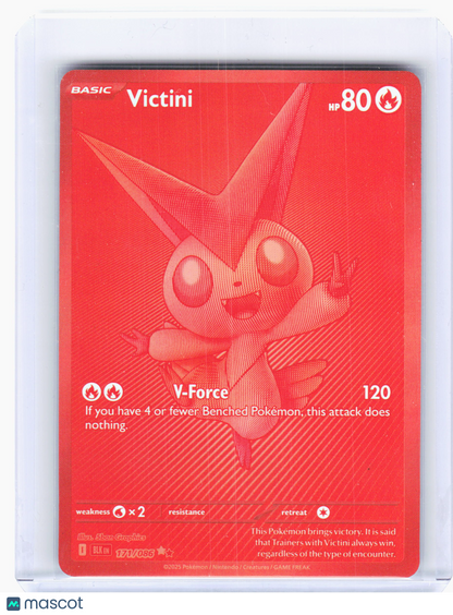2025 Pokemon—Victini #171 Black Bolt—Black White Rare Holo