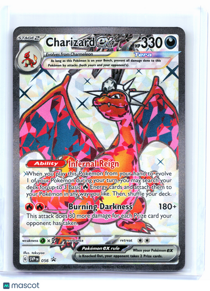2023 Pokemon—Charizard EX #056 Scarlet & Violet—Black Star Promo Holo