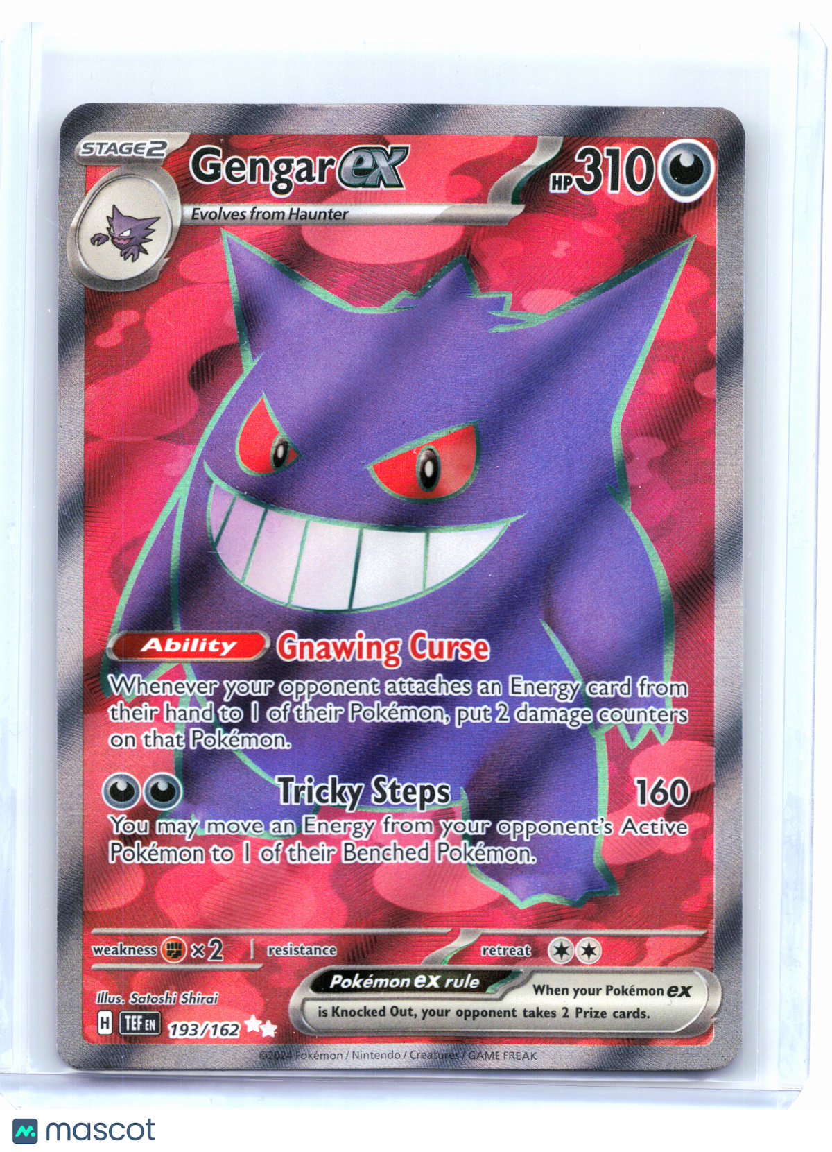 2024 Pokemon—Gengar ex #193 Temporal Forces—Ultra Rare Holo [Moderately Played]