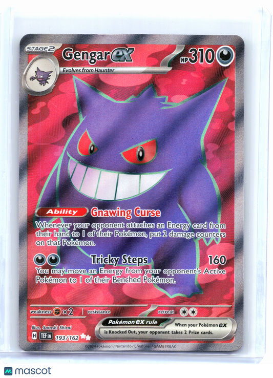 2024 Pokemon—Gengar ex #193 Temporal Forces—Ultra Rare Holo [Moderately Played]