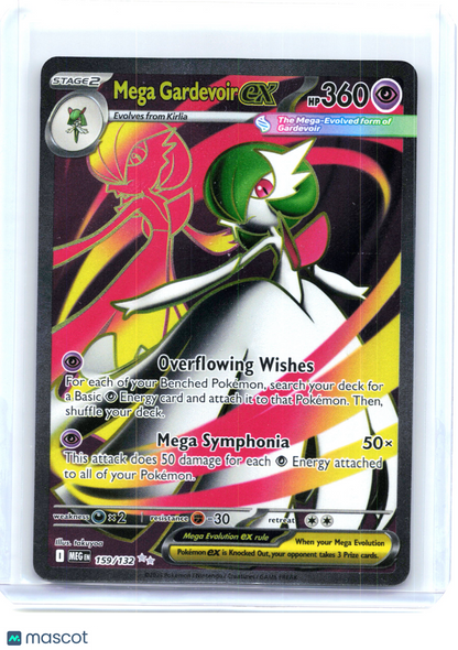 2025 Pokemon—Mega Gardevoir ex #159/132 Mega Evolution—Ultra Rare Holo