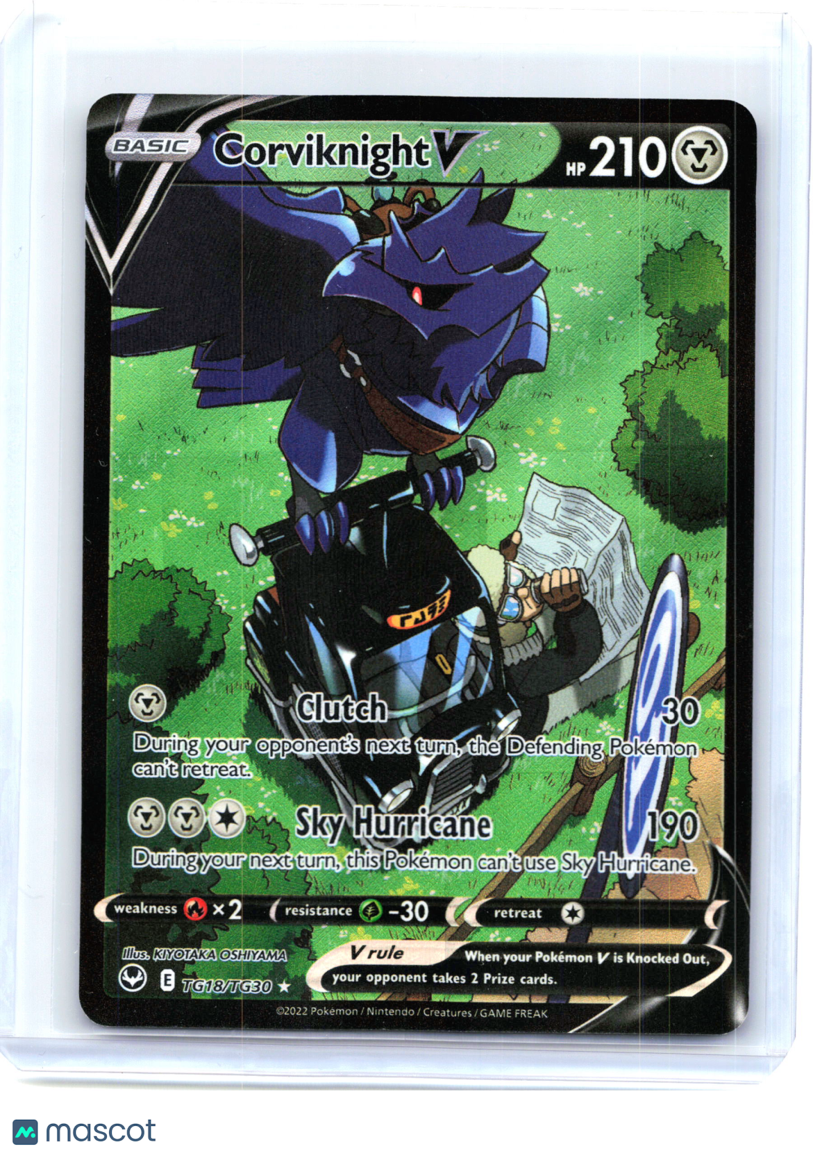 2022 Pokemon—Corviknight V #TG18/TG30 Silver Tempest Trainer Gallery—Ultra Rare