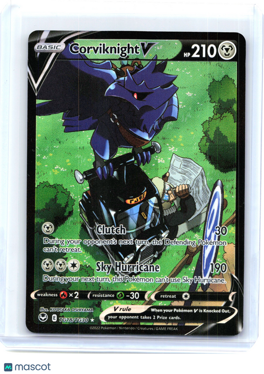 2022 Pokemon—Corviknight V #TG18/TG30 Silver Tempest Trainer Gallery—Ultra Rare