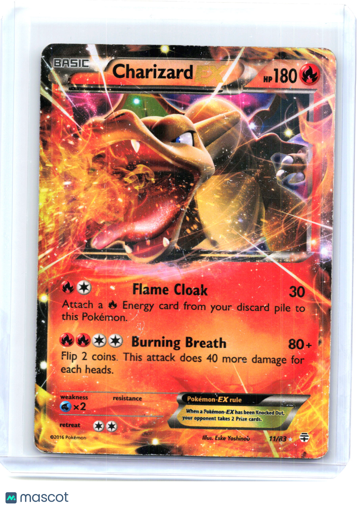 2016 Pokemon—Charizard ex #11/83 Generations—Ultra Rare Holo [Damaged]
