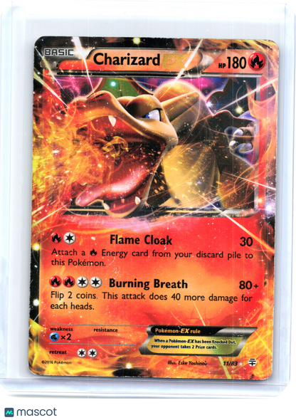 2016 Pokemon—Charizard ex #11/83 Generations—Ultra Rare Holo [Damaged]