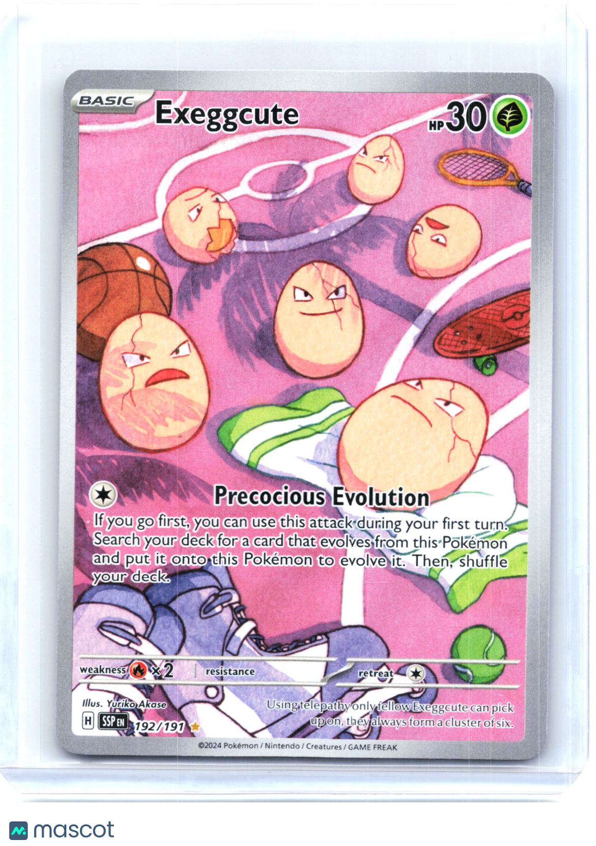 2024 Pokemon—Exeggcute #192/191 Surging Sparks—Illustration Rare Holo