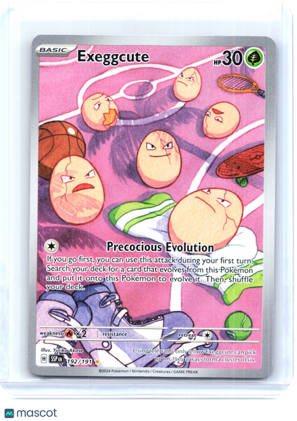 2024 Pokemon—Exeggcute #192/191 Surging Sparks—Illustration Rare Holo