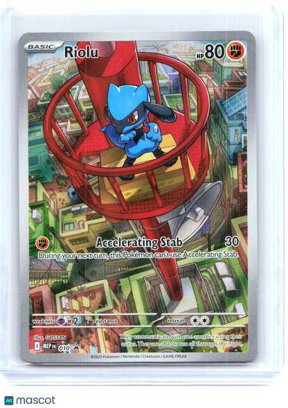 2025 Pokemon—Riolu #010 Mega Evolution Promo—Black Star Promo Holo
