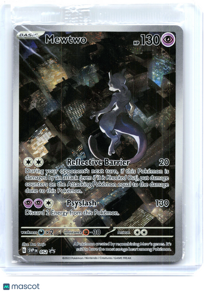 2023 Pokemon—Mewtwo #052 Scarlet & Violet Promo—Black Star Promo Holo (Sealed)