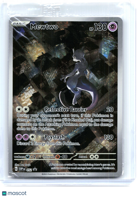 2023 Pokemon—Mewtwo #052 Scarlet & Violet Promo—Black Star Promo Holo (Sealed)