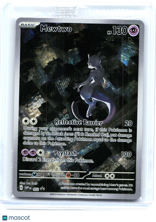 2023 Pokemon—Mewtwo #052 Scarlet & Violet Promo—Black Star Promo Holo (Sealed)