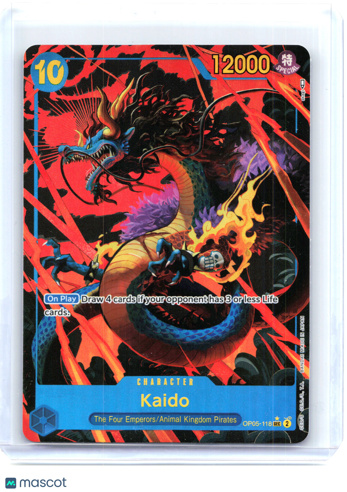 2023 One Piece—Kaido OP05-118 Awakening of the New Era—Secret Rare Holo(Alt Art)