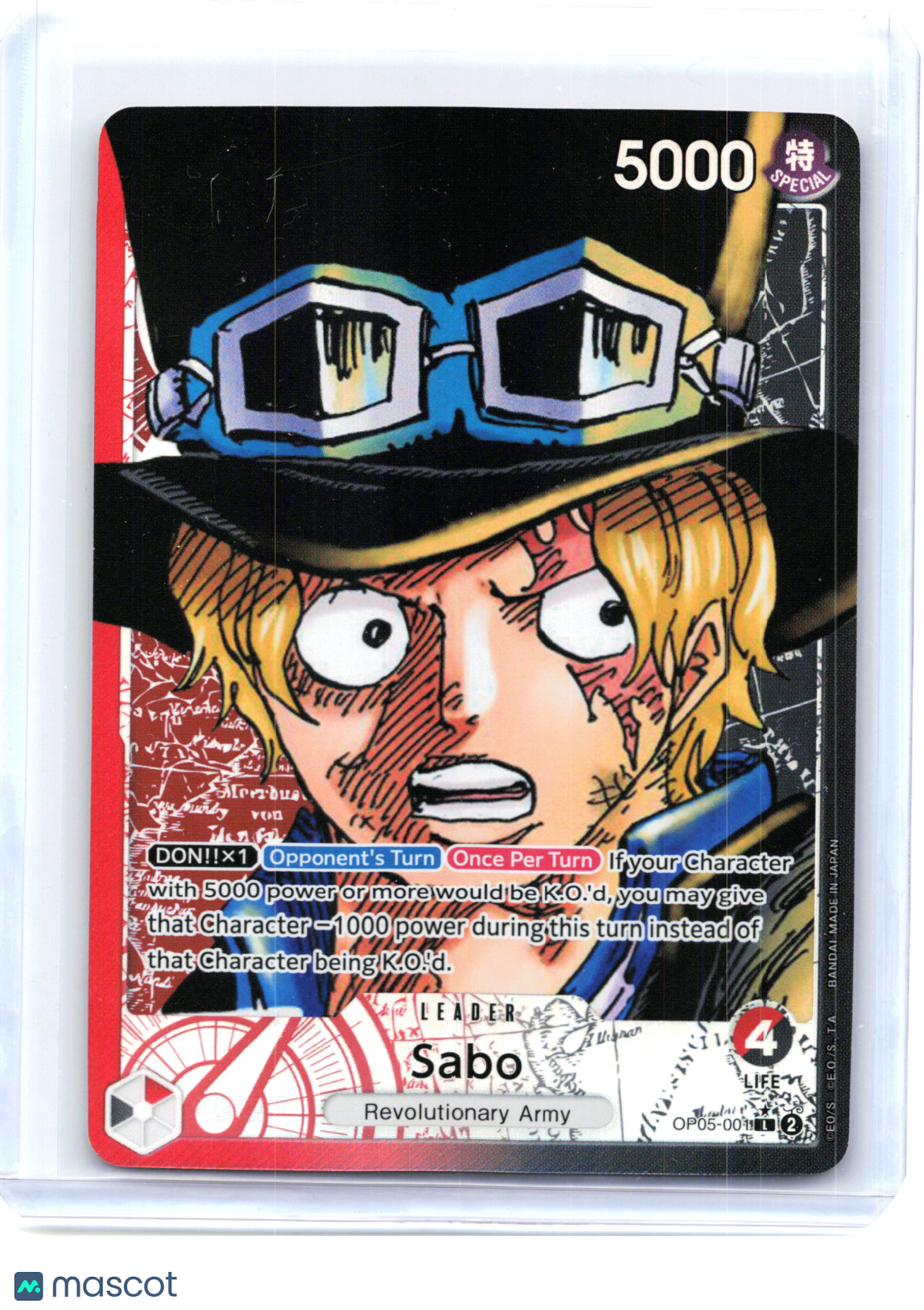2023 One Piece—Sabo #OP05-001 Awakening of the New Era—Leader Holo (Alt Art)
