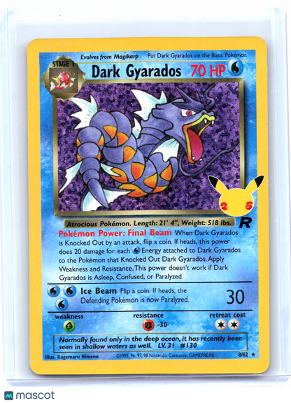 2021 Pokemon—Dark Gyarados #8 Celebrations: Classic Collection—Holo Rare Holo