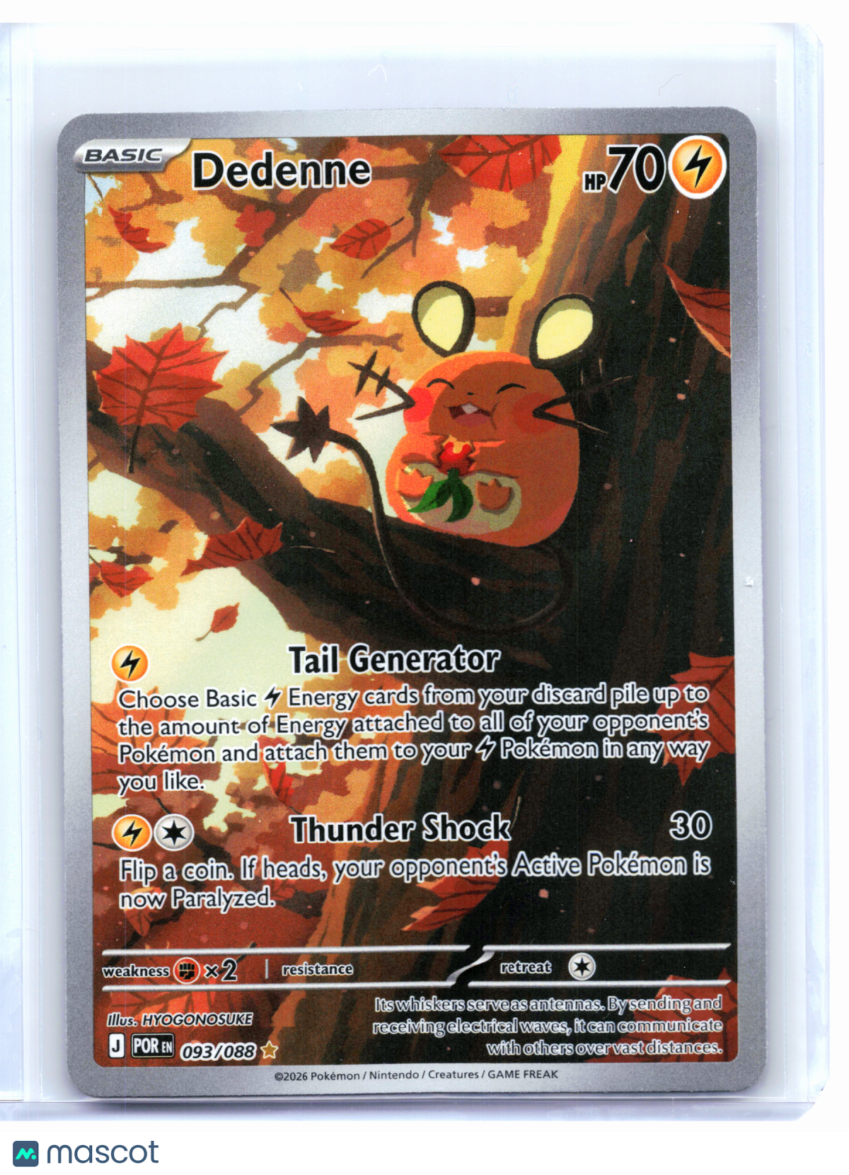 2026 Pokemon—Dedenne #93 Perfect Order—Illustration Rare Holo