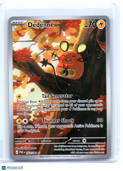 2026 Pokemon—Dedenne #93 Perfect Order—Illustration Rare Holo