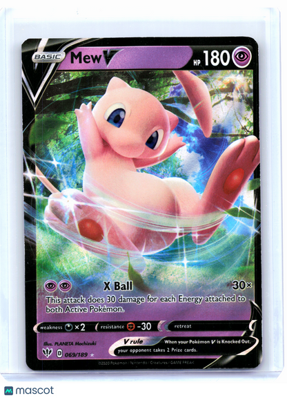 2020 Pokemon—Mew V #69 Darkness Ablaze—Ultra Rare Holo [Moderately Played]