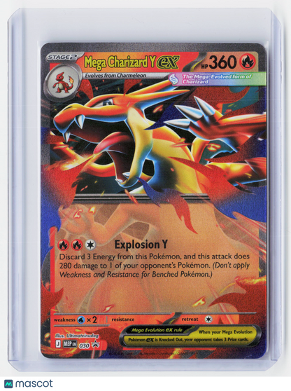 2025 Pokemon—Mega Charizard Y ex #030 Mega Evolution—Black Star Promo Holo