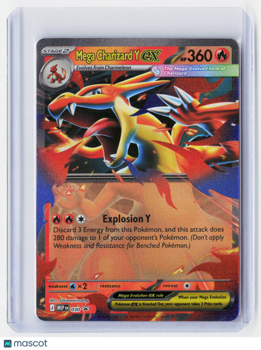 2025 Pokemon—Mega Charizard Y ex #030 Mega Evolution—Black Star Promo Holo