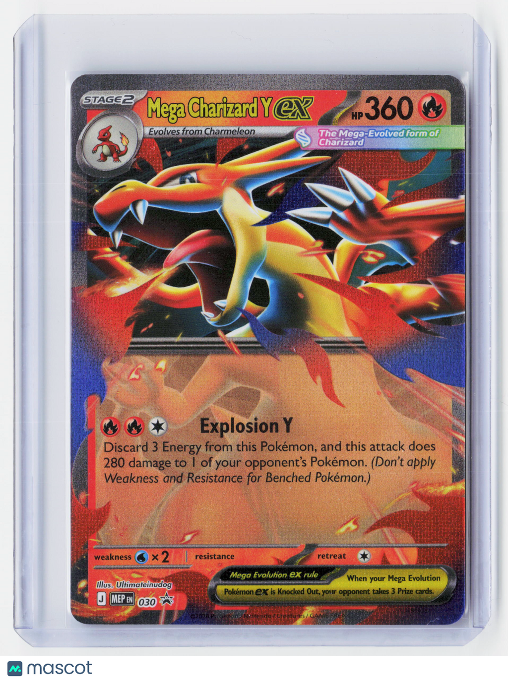 2025 Pokemon—Mega Charizard Y ex #030 Mega Evolution Promo—Black Star Promo Holo