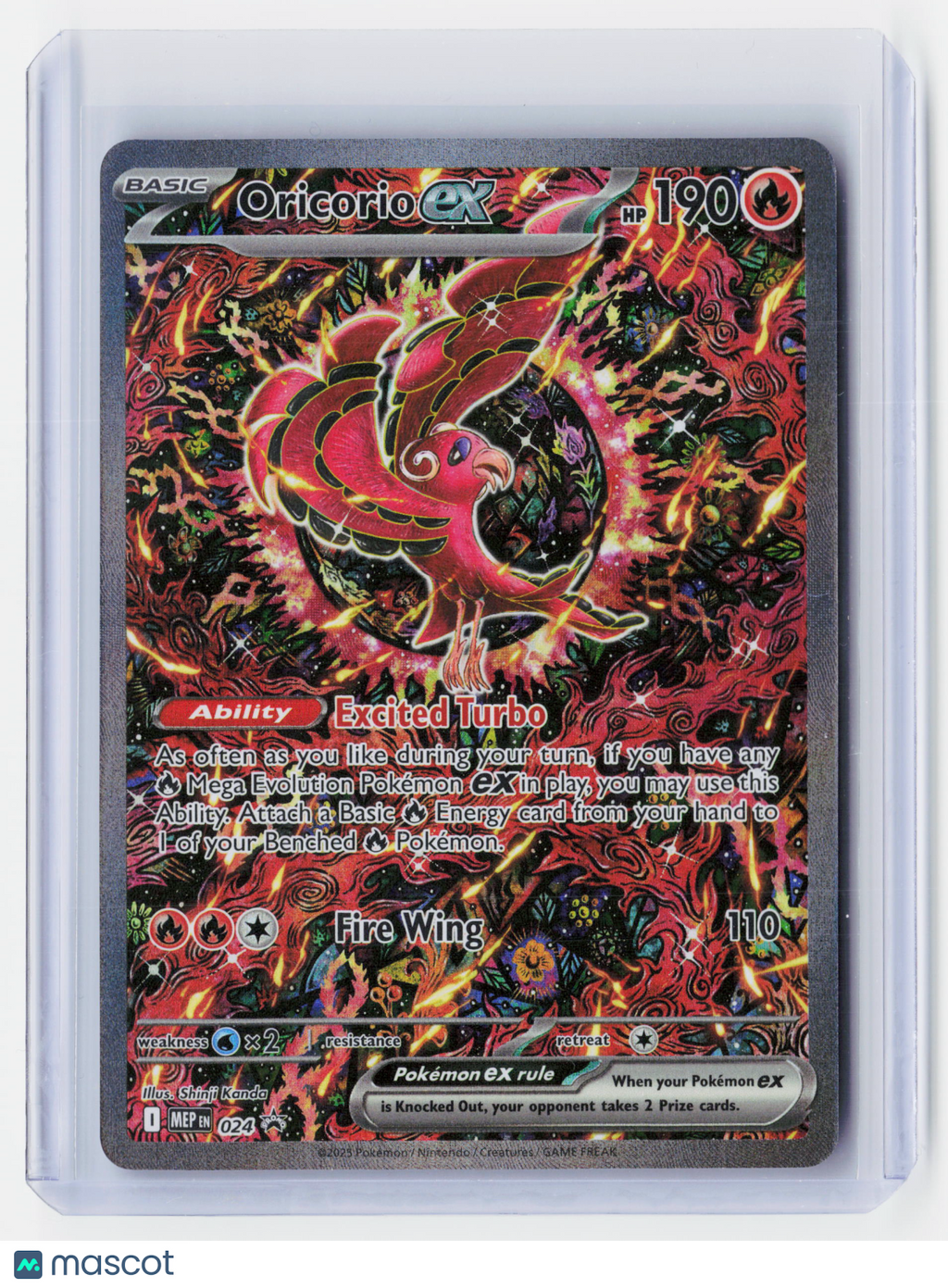 2025 Pokemon—Oricorio ex #024 Mega Evolution Promos—Black Star Promo Holo