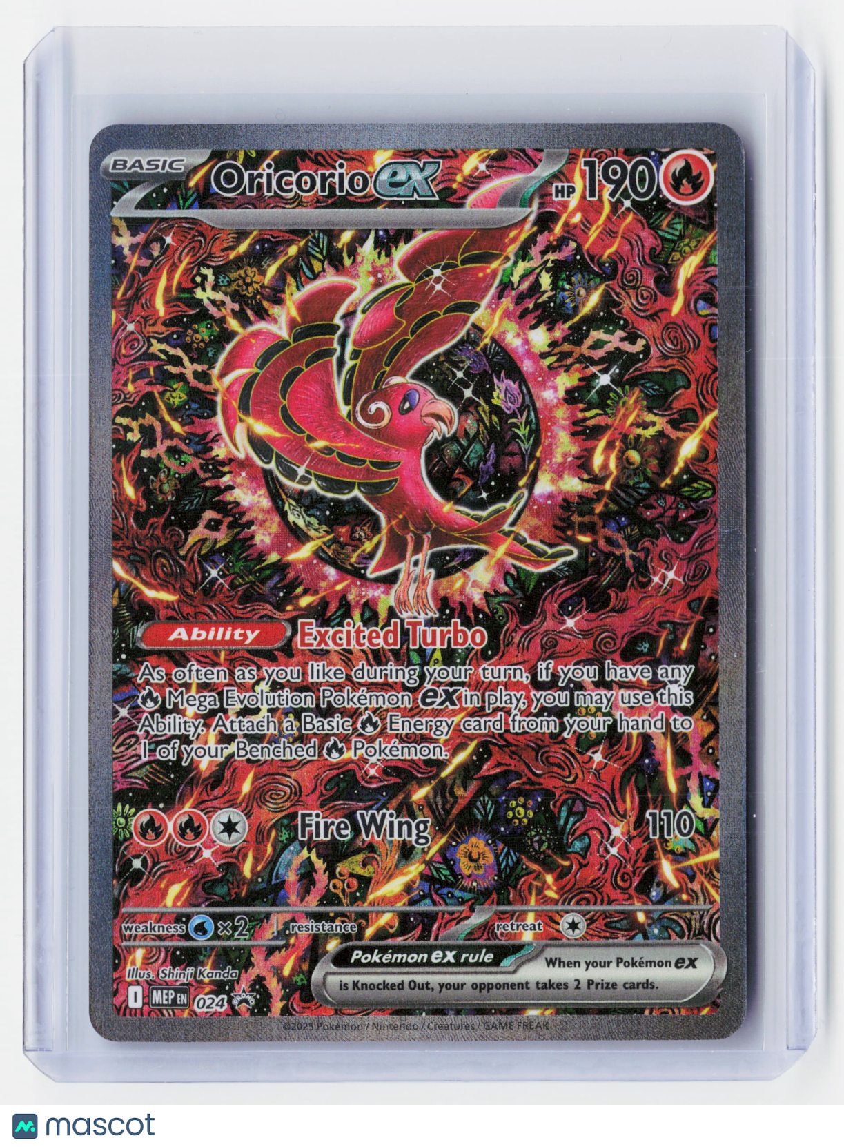 2025 Pokemon—Oricorio ex #024 Mega Evolution Promos—Black Star Promo Holo
