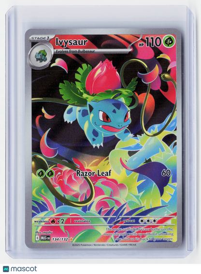 2025 Pokemon—Ivysaur #134/132 Mega Evolution—Illustration Rare Holo