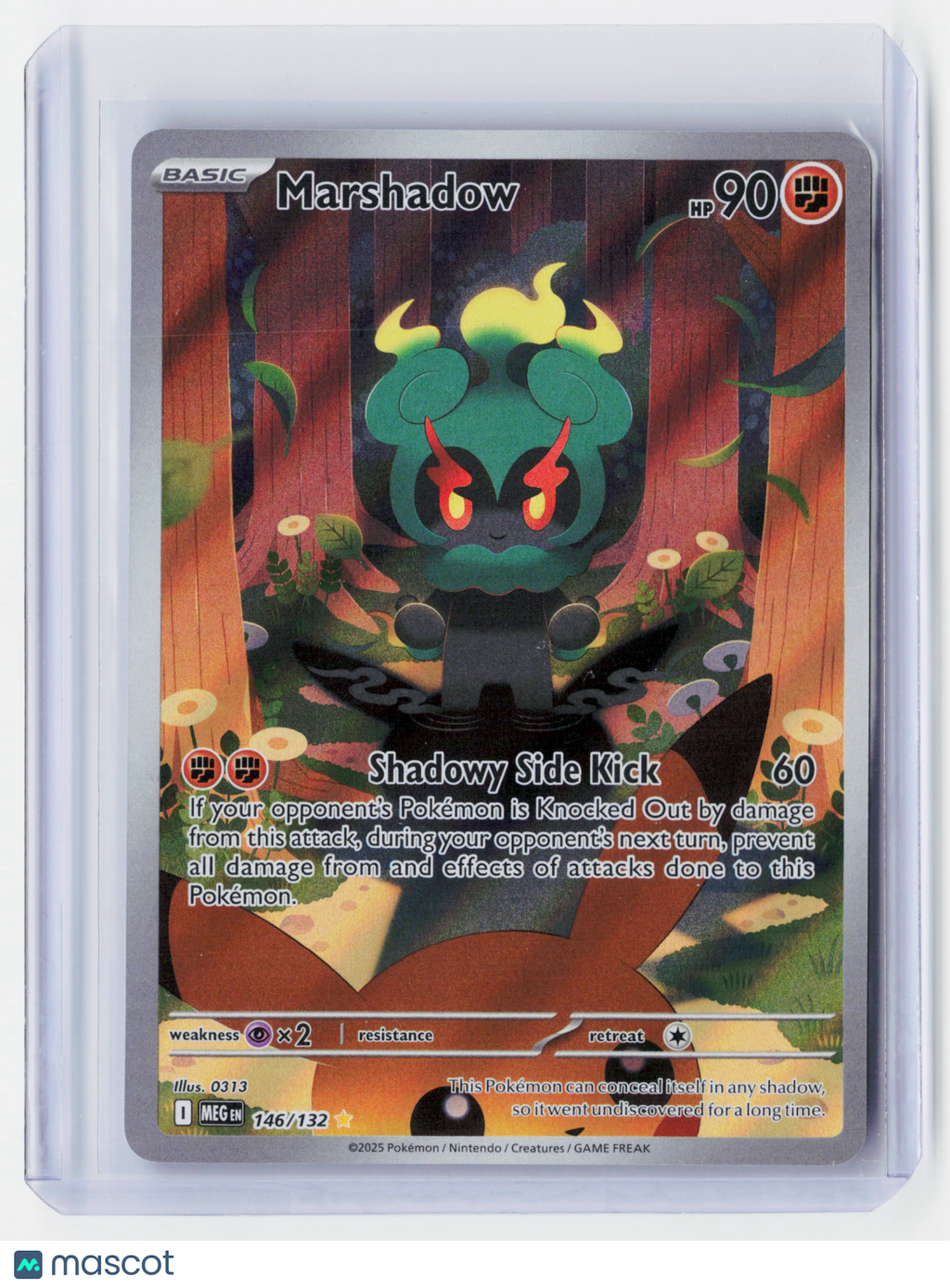 2025 Pokemon—Marshadow #146/132 Mega Evolution Base Set—Illustration Rare Foil