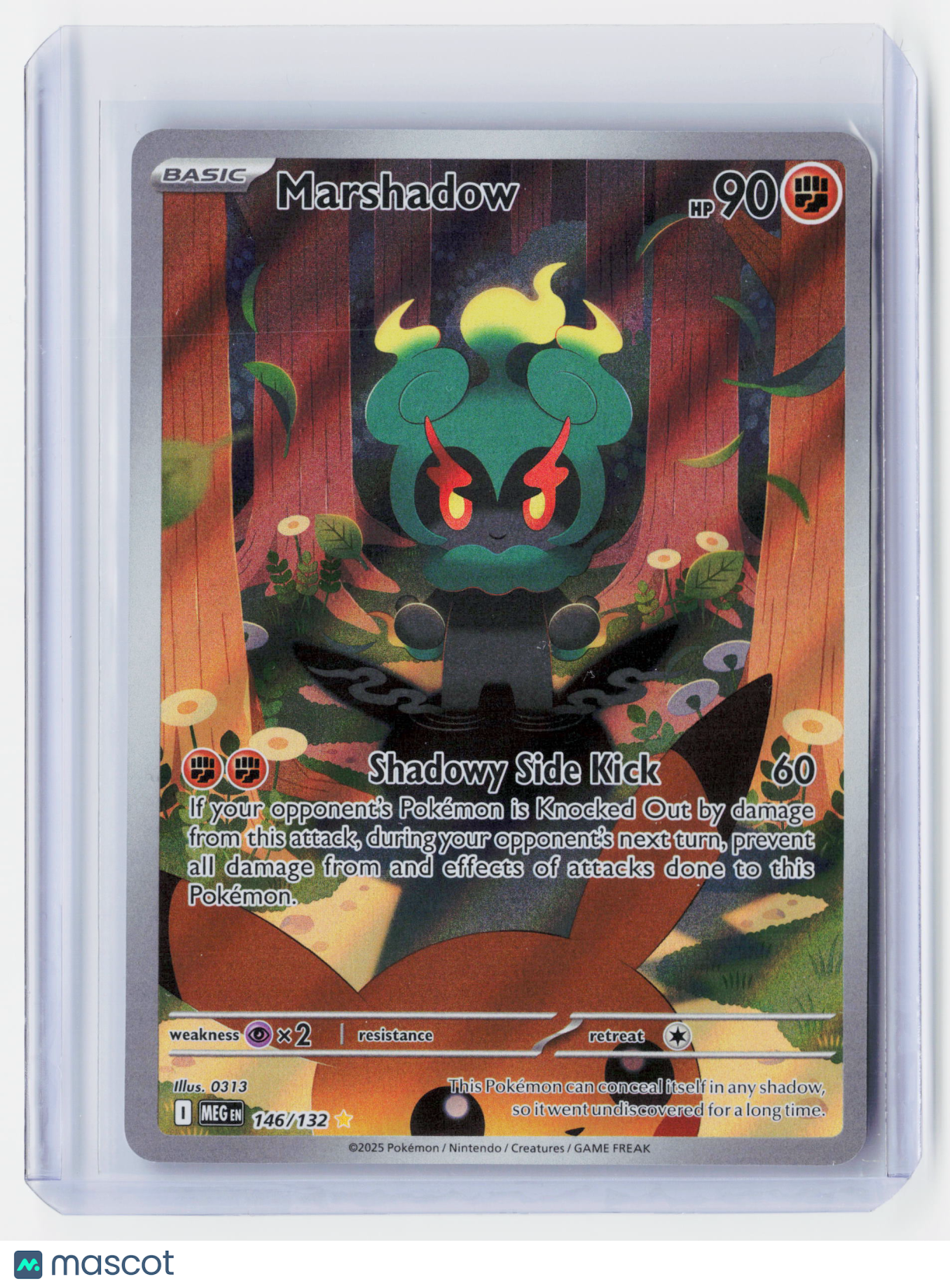 2025 Pokemon—Marshadow #146/132 Mega Evolution Base Set—Illustration Rare Foil