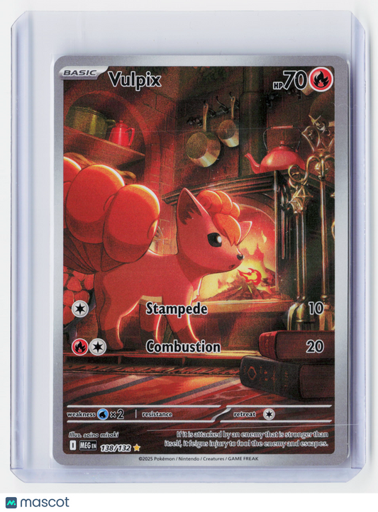 2025 Pokemon—Vulpix #138/132 Mega Evolution—Illustration Rare Holo
