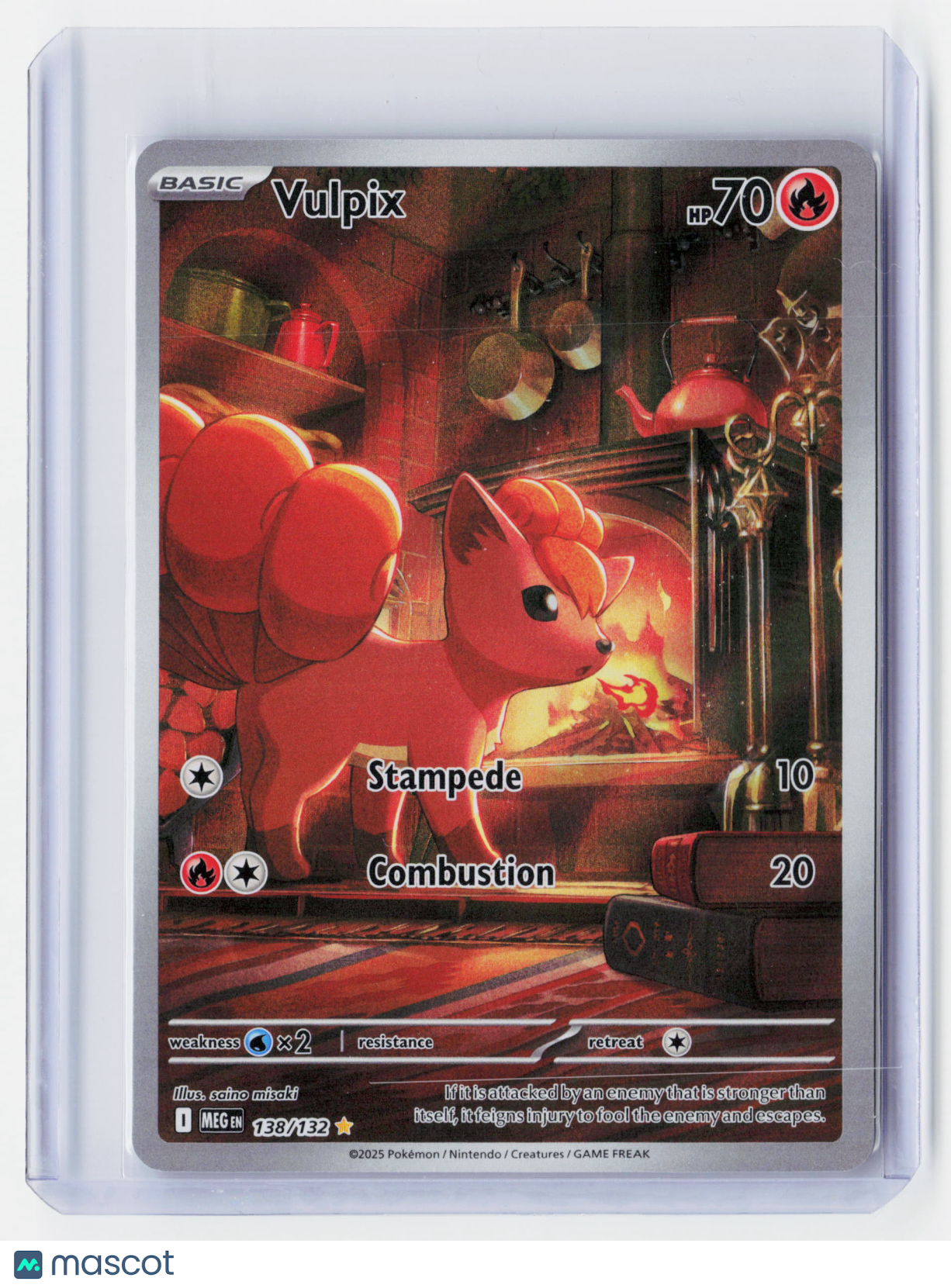 2025 Pokemon—Vulpix #138/132 Mega Evolution Base Set—Illustration Rare Foil