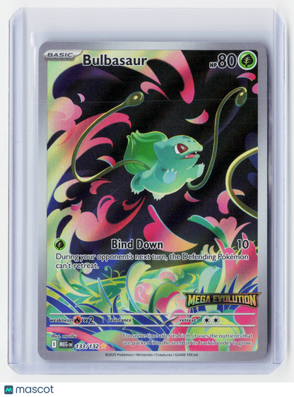 2025 Pokemon—Bulbasaur #133/132 Mega Evolution—Illustration Rare Holo Stamped