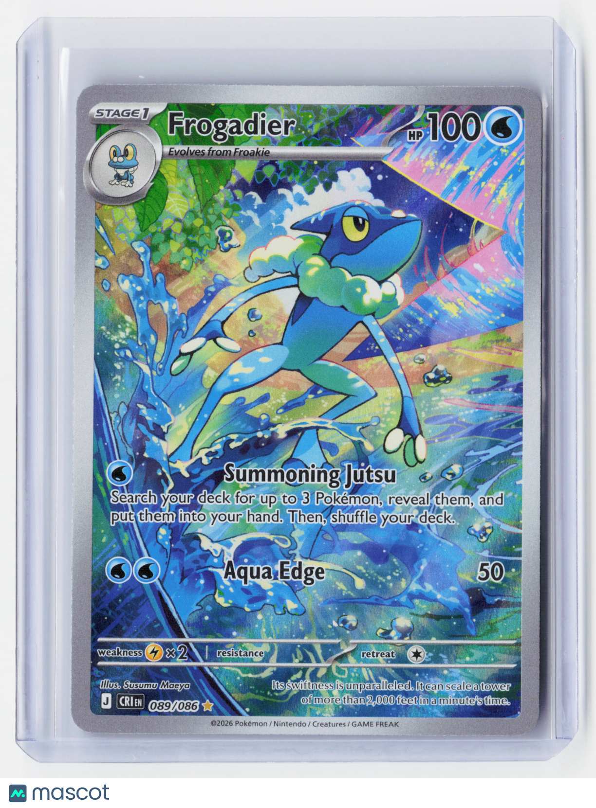 2026 Pokemon—Frogadier #89/86 Chaos Rising—Illustration Rare Holo